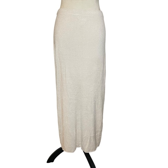 Barefoot dreams pocketed Beige Maxi Skirt with slit size small women’s - Picture 5 of 10